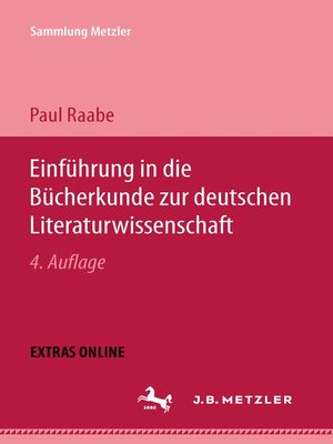 cover image of Einführung in die Bücherkunde zur deutschen Literaturwissenschaft